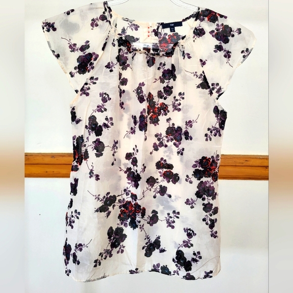 Gap cotton-silk top, size XS - Picture 1 of 8